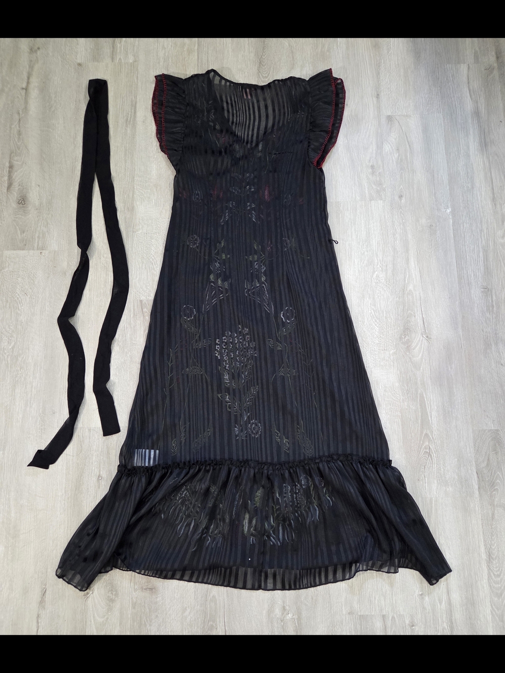 Anthropologie "Not So Serious" Corsica Beaded Embroidered Floral Maxi Dress - Picture 5 of 15